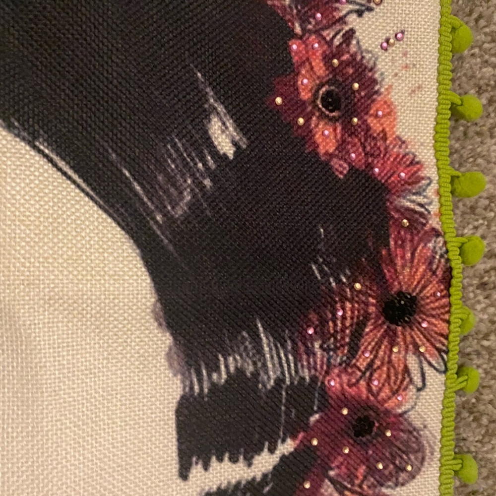 Frida Kahlo Pillow Case Covers. Embellished with sequence & trim. All hand done. - Picture 5 of 12